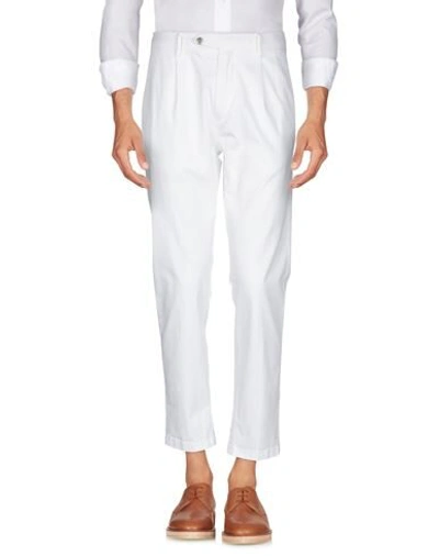 Shop Be Able Man Pants White Size 35 Cotton, Elastane