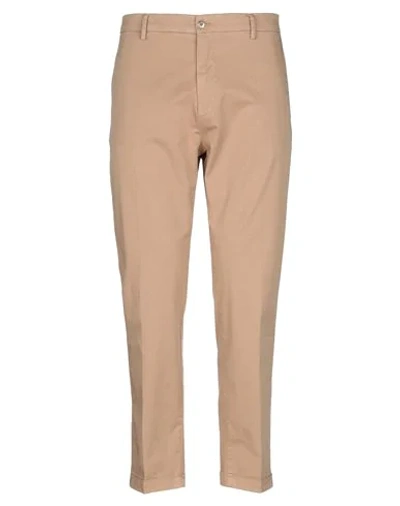 Shop Be Able Man Pants Camel Size 40 Cotton, Elastane In Beige