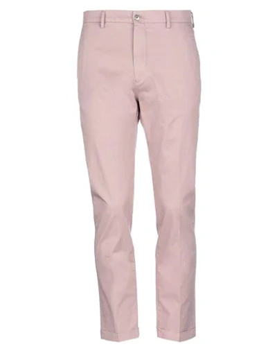Shop Be Able Man Pants Pastel Pink Size 33 Cotton, Elastane