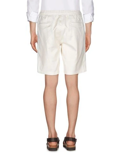 Shop Sun 68 Man Shorts & Bermuda Shorts Ivory Size Xl Cotton, Linen, Elastane In White