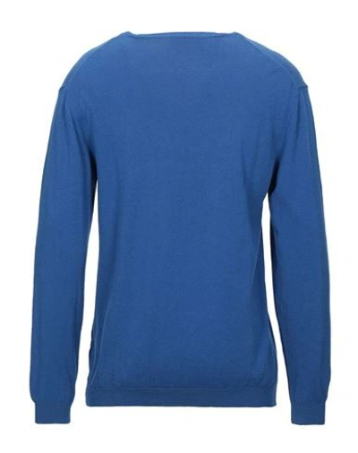 Shop Daniele Fiesoli Man Sweater Pastel Blue Size L Cotton