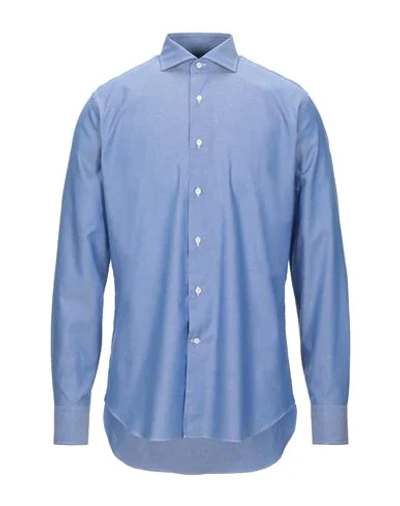 Shop Alessandro Gherardi Solid Color Shirt In Blue