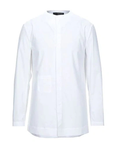 Shop Tom Rebl Solid Color Shirt In White