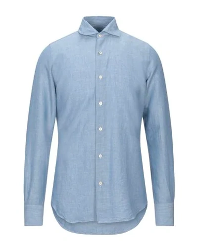 Shop Finamore 1925 1925 Shirts In Sky Blue