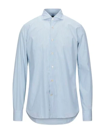 Shop Alessandro Gherardi Shirts In Sky Blue