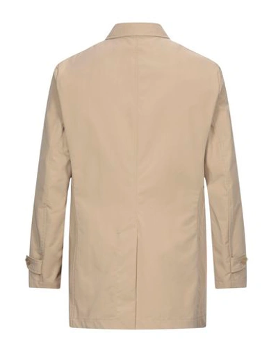 Shop Paoloni Man Overcoat & Trench Coat Beige Size 46 Cotton, Polyamide
