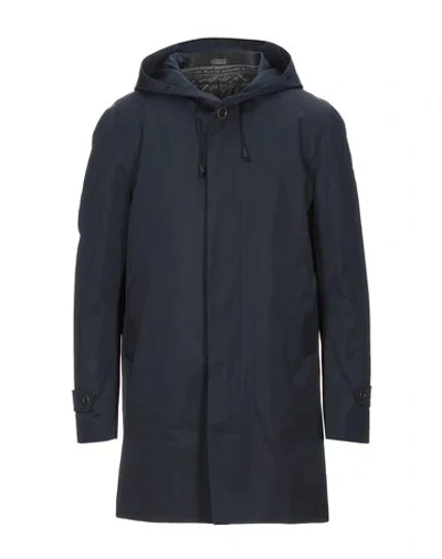 Shop Alessandro Dell'acqua Overcoats In Dark Blue