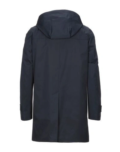 Shop Alessandro Dell'acqua Overcoats In Dark Blue