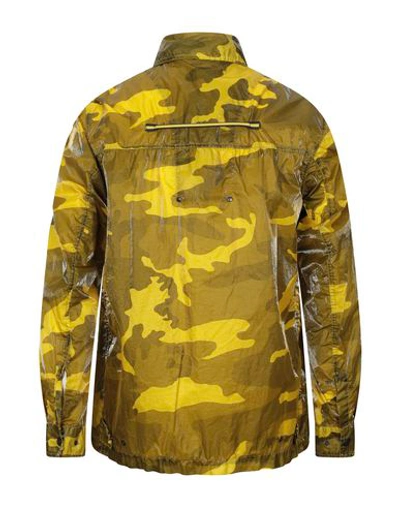 Shop Ahirain Man Jacket Ocher Size M Polyurethane, Polyamide In Yellow