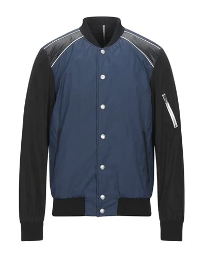 Shop Low Brand Jackets In Dark Blue