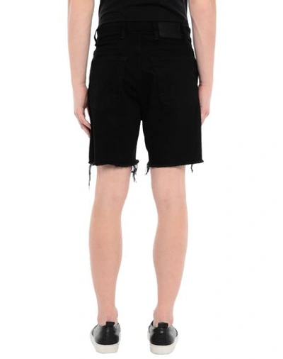 Shop Represent Denim Bermudas In Black