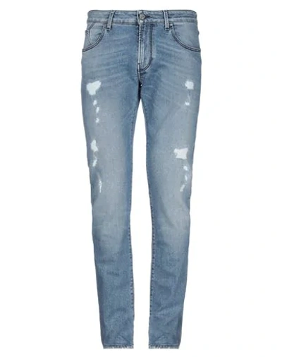 Shop Karl Lagerfeld Man Jeans Blue Size 34 Cotton, Elastane