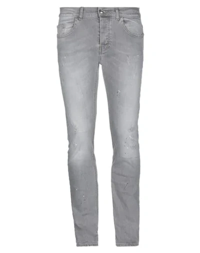 Shop Frankie Morello Man Jeans Grey Size 33 Cotton, Elastane