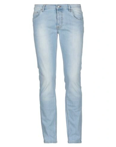 Shop Daniele Alessandrini Man Jeans Blue Size 33 Cotton, Elastane