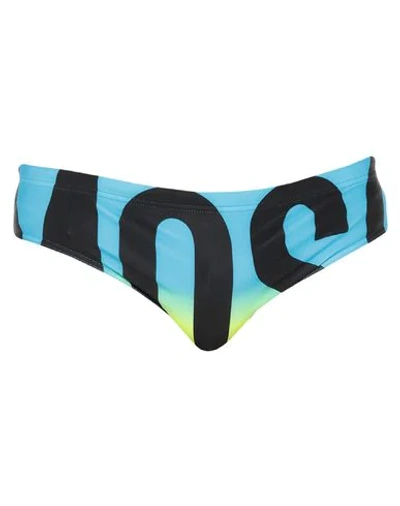 Shop Moschino Bikini Bottoms In Azure