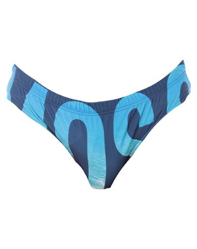 Shop Moschino Bikini Bottoms In Blue