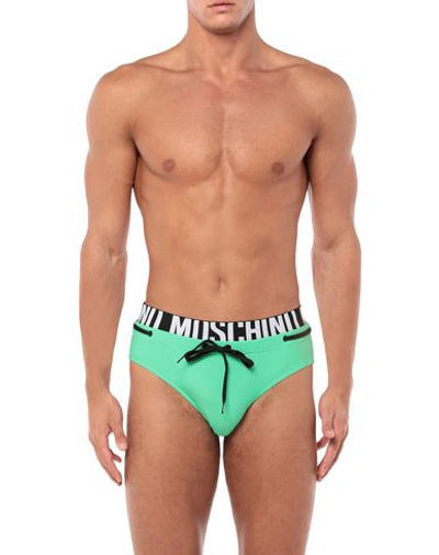 Shop Moschino Bikini Bottoms In Green