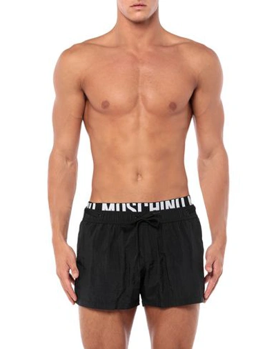 Shop Moschino Man Swim Trunks Black Size Xs Polyamide