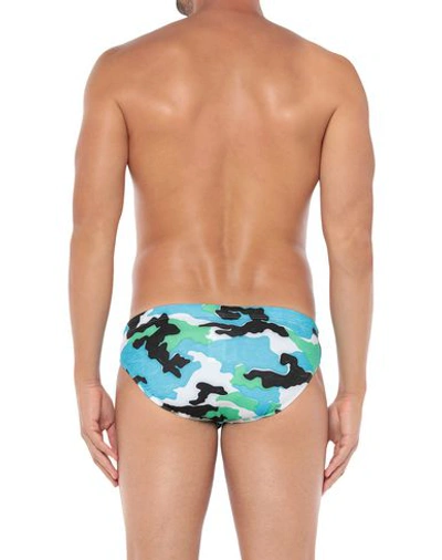 Shop Moschino Bikini Bottoms In Azure