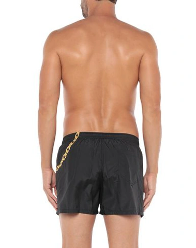 Shop Moschino Man Swim Trunks Black Size Xs Polyester