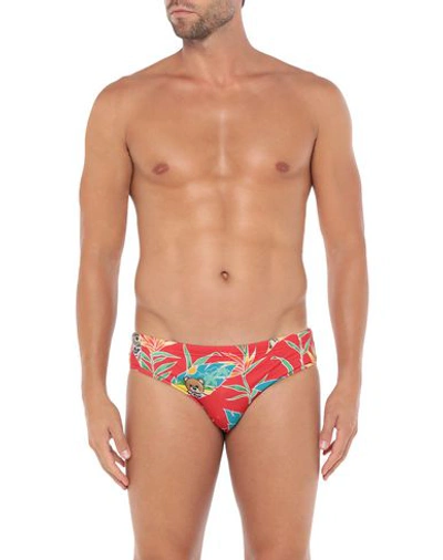 Shop Moschino Bikini Bottoms In Red