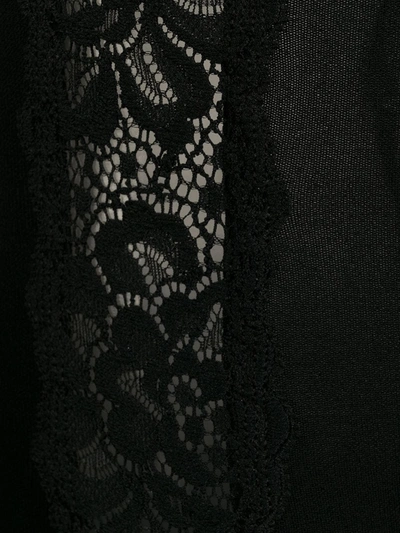 Dolce & Gabbana Lace Panel Tights In Black