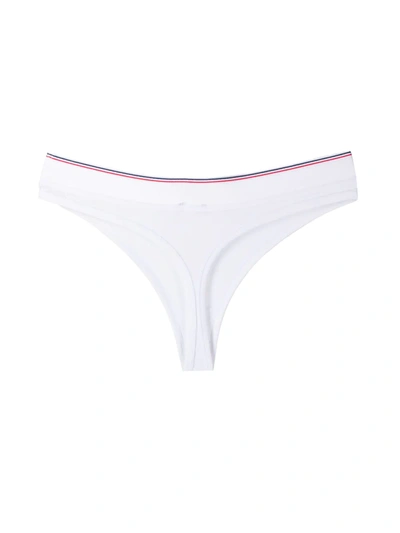 Shop Dolce & Gabbana Logo-waistband Thong In White