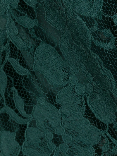 Shop La Perla Lace-panelled Silk Pyjamas In Green