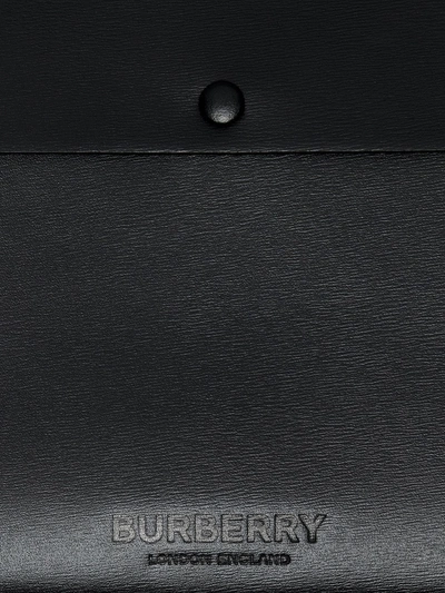 Shop Burberry Large Leather Envelope Pouch In Black