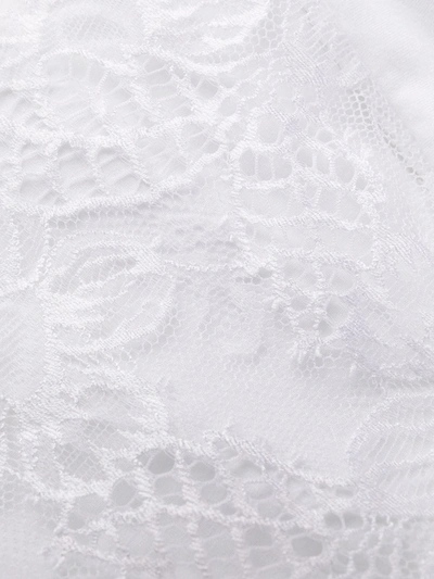 Shop La Perla Lace Panelled Long Nightdress In White