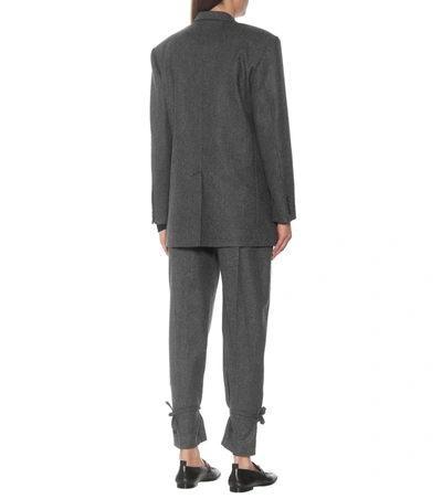 Shop Isabel Marant Oladimia Wool Flannel Blazer In Grey