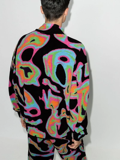 Marcelo Burlon County Of Milan Intarsia Psych Pattern Track Jacket