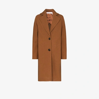 Shop See By Chloé Brown Single-breasted Virgin Wool Coat