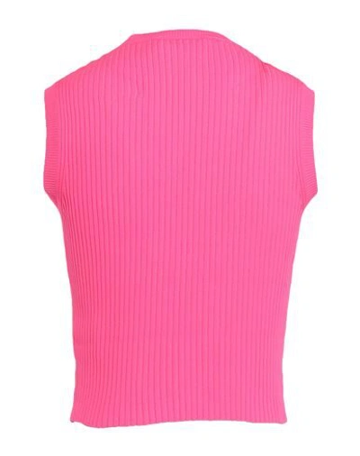 Gcds Logo-patch Ribbed Tank Top In Pink
