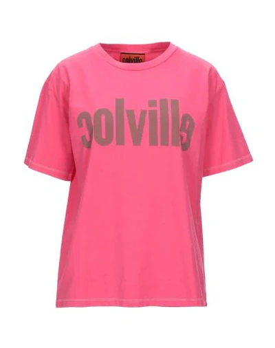 Shop Colville Woman T-shirt Fuchsia Size L Cotton In Pink