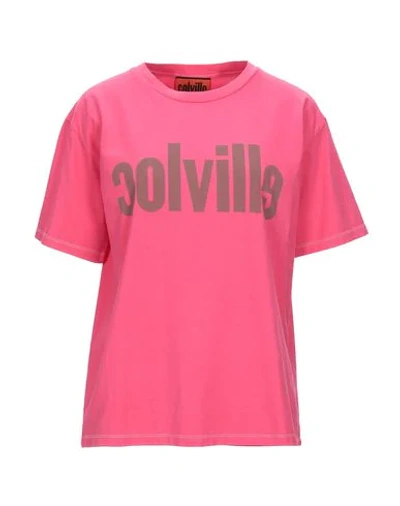 Colville Logo Print Cotton Jersey T-shirt In Pink