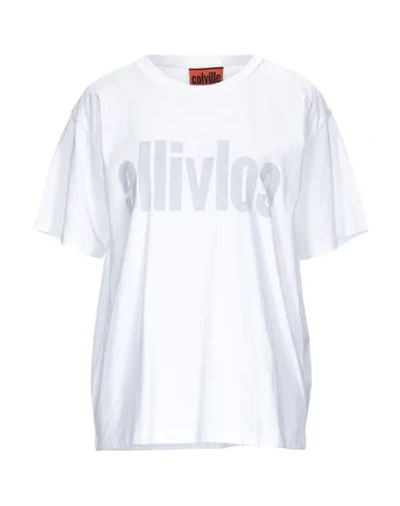 Colville Logo Print Inside-out Effect T-shirt In White