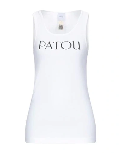 Shop Patou Woman Tank Top White Size L Cotton