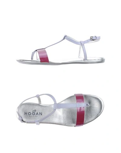 Shop Hogan Flip Flops In Lilac