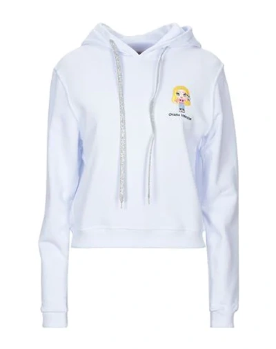 Shop Chiara Ferragni Woman Sweatshirt Sky Blue Size L Cotton