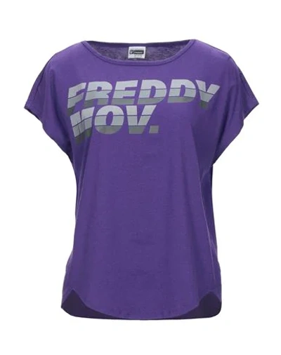 Shop Freddy T-shirts In Purple