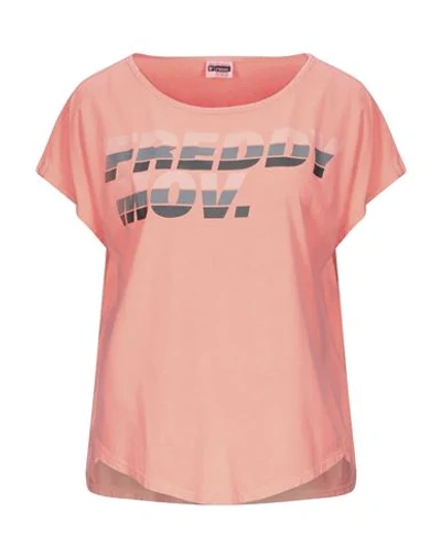 Shop Freddy T-shirts In Salmon Pink