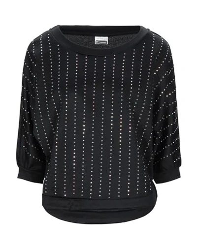 Shop Freddy Woman Sweatshirt Black Size M Polyester, Cotton
