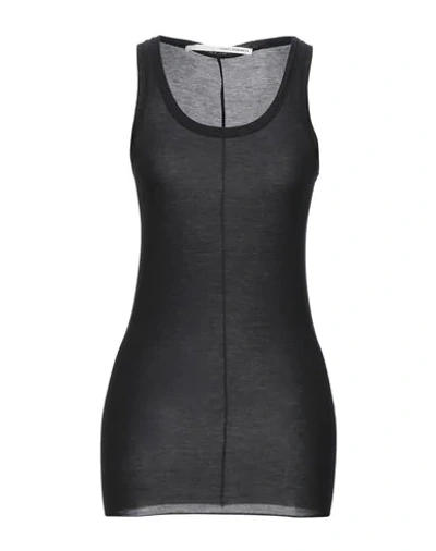Isabel Benenato Woman Tank Top Black Size 2 Modal In Black