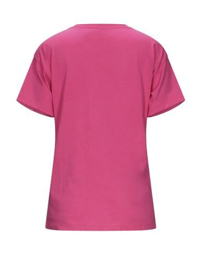 Shop Frankie Morello Woman T-shirt Fuchsia Size S Cotton In Pink