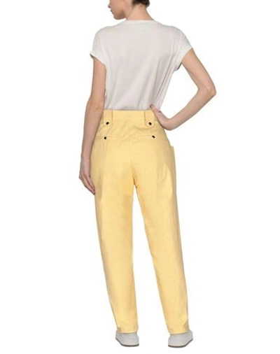 Shop Isabel Marant Woman Pants Yellow Size 6 Cotton