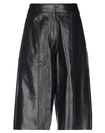 Shop Arma Woman Cropped Pants Black Size 6 Lambskin