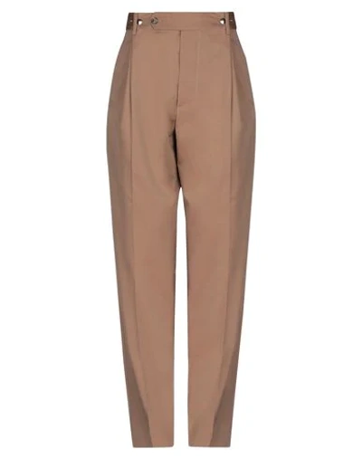 Shop Mauro Grifoni Grifoni Woman Pants Khaki Size 8 Virgin Wool, Cotton In Beige