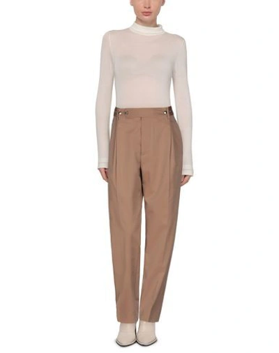 Shop Mauro Grifoni Grifoni Woman Pants Khaki Size 8 Virgin Wool, Cotton In Beige