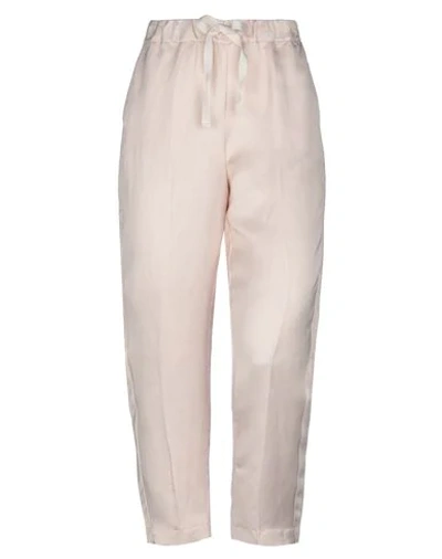 Shop Semicouture Woman Pants Blush Size 10 Viscose, Linen, Acetate In Pink